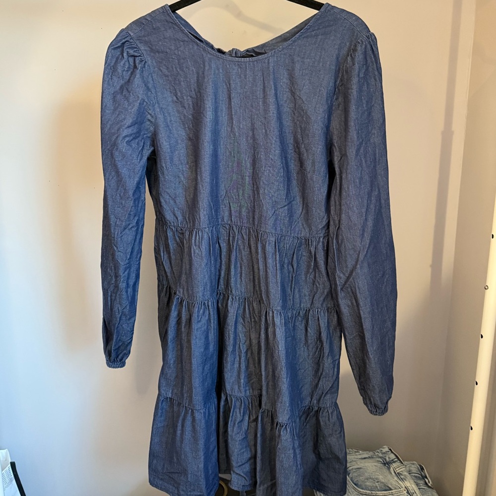Barely Worn - Women's Medium Draper James Pam Babydoll Dress in Dark Wash